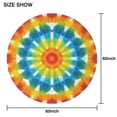 thumbnail image 6 of Colorful Rainbow Tie Dye Spiral Pattern Round Tablecloth 60"x60",Wrinkle Wipeable Table Cloth for Kitchen Dining Room Picnic Patio Party, 6 of 6