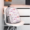 thumbnail image 3 of Rateoe Retro Floral Pattern Student Backpack Water-resistant Backpack 15-inch Laptop Backpack Lightweight Adjustable School Backpack, 3 of 6