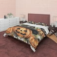 thumbnail image 2 of Calabaza Juego de Funda Nórdica Ropa de Cama Estética Retro, Decoración de Habitación de Halloween, Otoño, 2 of 6