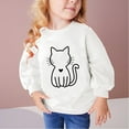 thumbnail image 3 of Fesfesfes Gray Sweatshirt Fall And Winter Middle Big Girls Boys Heart Print Long Sleeve Top Sweater, 3 of 5
