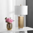 thumbnail image 2 of SAFAVIEH Alya 28 In. High Table Lamp, Brass Gold/White, Set of 2, 2 of 7