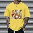 thumbnail image 2 of Mens T Shirts Golf Plus Size Game Day Baseball Fan Short Sleeve Solid Color Mens Summer Clothing,Yellow,5XL, 2 of 5