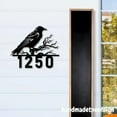 thumbnail image 3 of Handmadetneonsign Crow House Number Metal, Crow Home Number Metal Sign, Animal Address Wall Sign 041123, 3 of 5