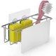 thumbnail image 1 of Soporte para esponja adhesiva de 360 grados, colgador para paños de cocina y soporte para cepillos, organizador de fregadero 3 en 1, acero inoxidable 304 SUS, resistente al óxido y al agua, 1 of 8