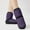 Purple, variant on Womens Pink Puffy Boots - Warm Nylon Spandex, Elastic Cuff with Adjustable Strap, Non-Slip Reinforced Sole for Indoor & Outdoor, Size XXS-XL,Size L