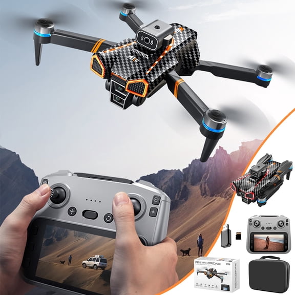 Brushless Quadcopter Drone With LCD Remote Screen, 1080P Camera, Altitude Hold, Gesture Control, One Key Takeoff, 3 Speed Modes, 360 Degree Obstacle Avoidance And Flips, Low Battery Alarm