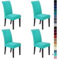 thumbnail image 1 of Stretch Chair Covers for Dining Room Set of 4, Removable Washable Dining Room Chair Covers, Dining Chair Slipcovers Seat Protector, Great for Home and Banquet Decoration (Turquoise, 4 Pack), 1 of 7