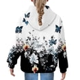thumbnail image 4 of Mercatoo Girls 𝐅loral Butterfly Graphic Hoodies Fall Winter Oversized 𝐇ooded Sweatshirts Long Sleeve Pullover Hoodie Pocket, 4 of 7