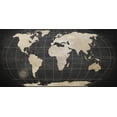 thumbnail image 2 of Nan 18x11 Black Ornate Wood Framed with Double Matting Museum Art Print Titled - Vintage World Map, 2 of 4
