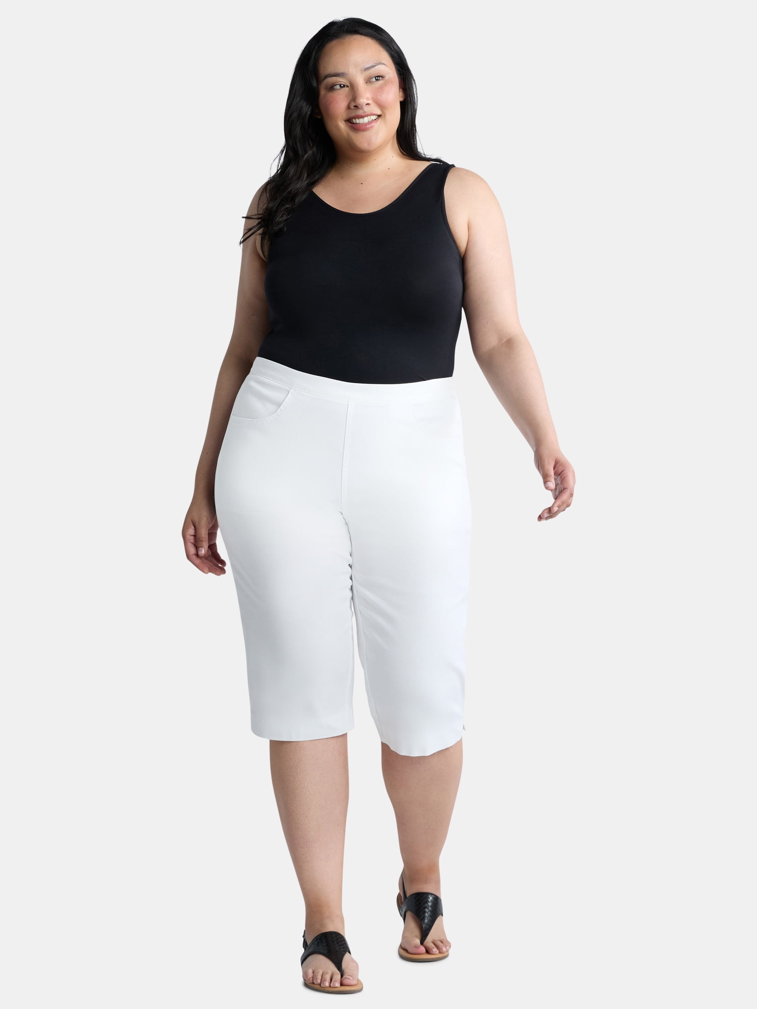 驚きの値段で JMS Just My Size by Hanes Women's Plus Size Pull On 2 Pocket 服&ファッション小物