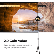 ULTIMEA E-ALR 100 16:9 Home Projector Screen with Stand, Portable & Lightweight
