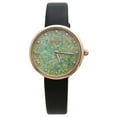 thumbnail image 6 of Blekon Collections Womens 32mm Case Mix Color Dial Plain Black Leather Band Watch (Green), 6 of 6
