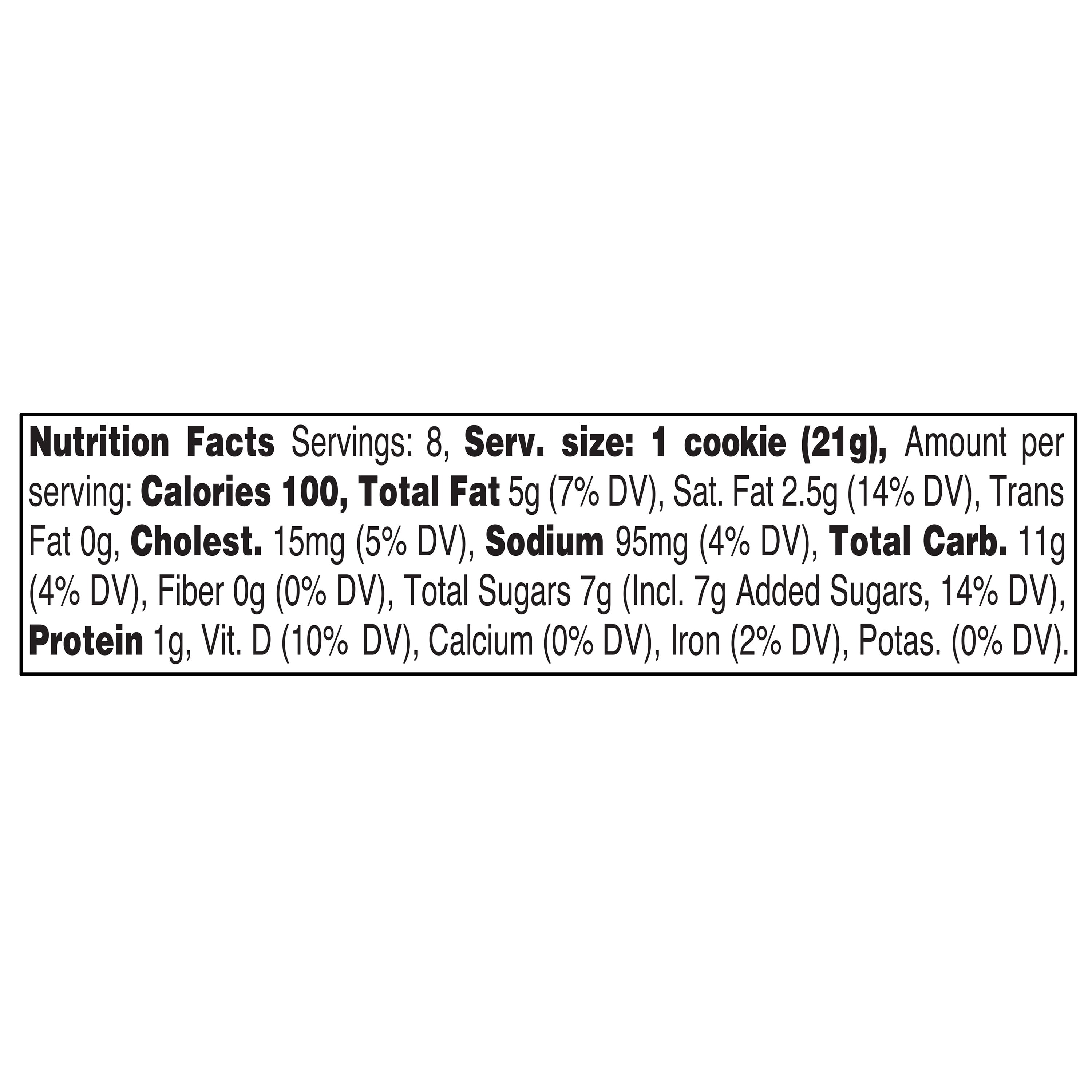 Marketside Thin & Crispy Baked Cookies Made with Chocolate Chips & Walnuts, 6 oz, 8 Count