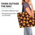 thumbnail image 2 of Balery Cartoon Pizza Bolsa Tote Estilo Estético con Cremalleras, Bolsa de Hombro, Bolsa de Compras Grande y Plegable, 2 of 8