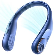 SWEETFULL Portable Neck Fan 360° Cooling Bladeless Personal Fan | No Hair Twisting - 4000mAh USB Rechargeable Wearable Fan for Travel, sports neck fan,Birthday Gifts for Men, Women, Mom, and Dad