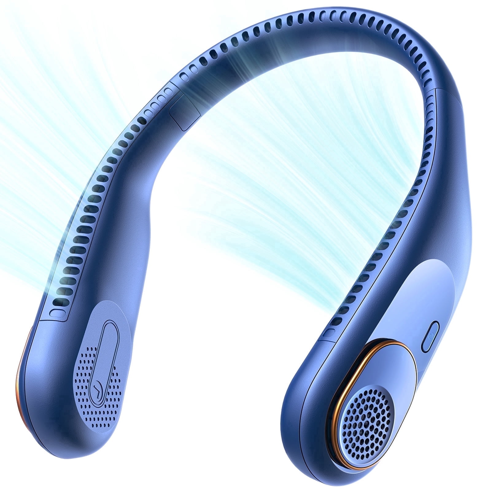 SWEETFULL Portable Neck Fan 360° Cooling Bladeless Personal Fan | No Hair Twisting - 4000mAh USB Rechargeable Wearable Fan for Travel, sports neck fan,Birthday Gifts for Men, Women, Mom, and Dad