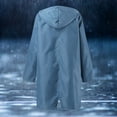 thumbnail image 3 of Women's Raincoats Outdoor Waterproof Windproof Long Sleeve Zipper Hooded Rain Coat with Pockets Rain Jacket Women, 3 of 6