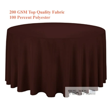 tektrum tablecloth polyester chocolate inch round