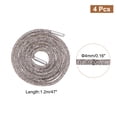 thumbnail image 2 of Uxcell 4 piezas de cordones de strass de 47" de longitud, cordones de cristal brillantes para pantalones deportivos, pantalones cortos y zapatillas, gris transparente, 2 of 6