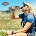 thumbnail image 6 of Yayeee 20oz Insulated Water Bottle Double Wall Stainless Steel with Flip Straw Lid, Blue Floral Oranges, 6 of 7
