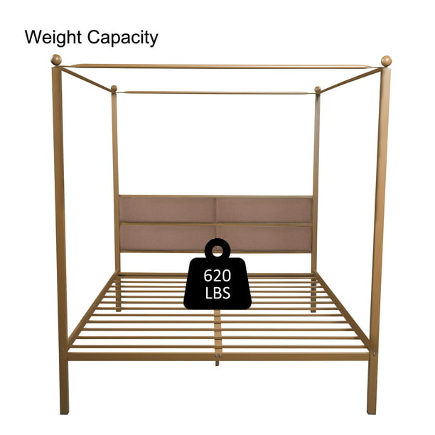 Oaktree Bed Frame Queen Size Modern, Queen Size Four Post Bed Frame
