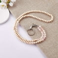 thumbnail image 4 of 1pc Rose Quartz & Wood Beaded Name Card Holder ID Badge Holder Zinc Alloy Lobster Claw Clasps and Nylon Thread 495mm, 4 of 7