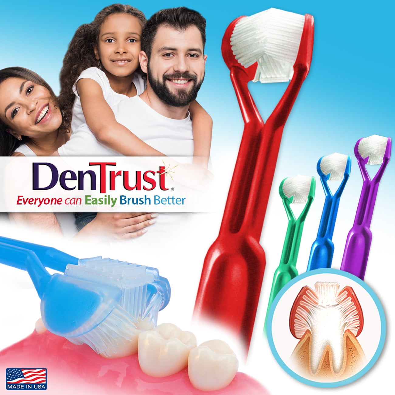 ultra smile 3 sided toothbrush