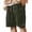 Green, variant on Men's Casual Corduroy Shorts 8" Inseam Cotton Retro Elastic Waist Drawstring Short Pants for Streetwear, Summer Beach Vacation Loose Fit Above Knee Shorts with Pockets