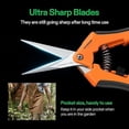 thumbnail image 4 of Gardening Scissors Tip Pruning Snips Garden Clippers - Plant Cutting Scissors with Sharp Precision-Ground Non-Stick Blade - 2-Pack, 4 of 6