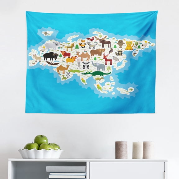 Black and White Tapestry, Scribble Swirling Motifs Spiral Floral Stems Modern Abstract Scroll, Fabric Wall Hanging Decor for Bedroom Living Room Dorm, 2 Sizes, Black and White, by Ambesonne