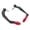Red, variant on YAHHU Universal Motorcycle Handlebar Brake Clutch Lever Hand Guard Protector ABS Replacement for YAMAHA R3 R25 YZF R1 R6 - 0.7 inches / 18 mm Fitment, Black