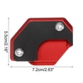 thumbnail image 3 of Unique Bargains 1 Set Aluminum Alloy Motorcycle Kickstand Plate Pad for Honda Cross Cub with Wrench Black Red, 3 of 6