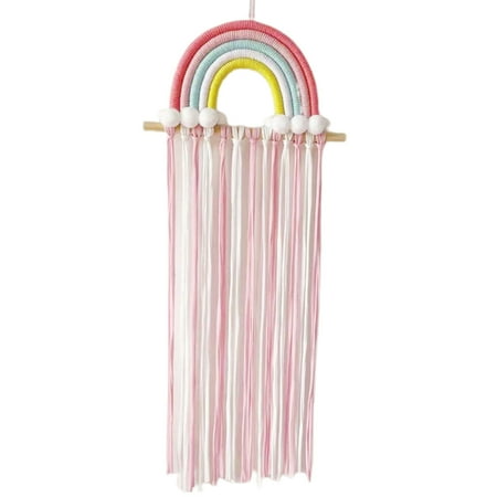 

Skys Wall Decoration Wide Application Nordic Style Chic Colorful Rainbow Fringe Woven Pendant Ornament