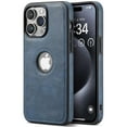 thumbnail image 2 of Casus Logo View Classic Slim Leather Case for iPhone 15 Pro Max - Blue, 2 of 6