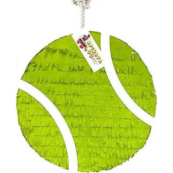 APINATA4U 16" Green Tennis Ball Piñata – Fun Sports Party Decoration for Kids' Birthdays, Tennis-Themed Events & Celebrations