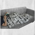thumbnail image 6 of Library Soft Flannel Fleece Blanket, Education Themed Monochrome Graphic of Bookshelves with Lots of Books, Cozy Plush for Indoor and Outdoor Use, 50" x 70", Charcoal Grey and White, by Ambesonne, 6 of 6
