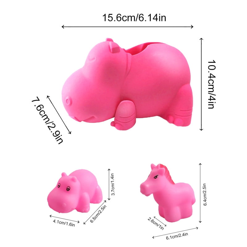 Children's Bathtub Spout Cover Safety Silicone Faucet Protector for Baby Kid - Pink Hippo