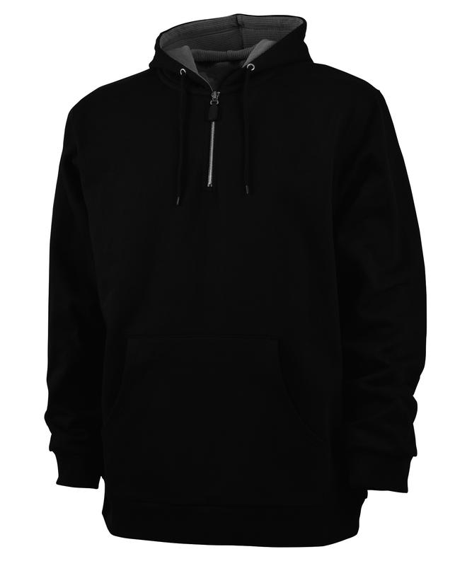 Charles River Adult Tradesman Quarter Zip Sweatshirt in Black 2XLT | 9753 - image 1 of 1