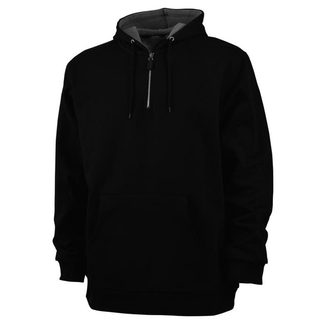 Charles River Adult Tradesman Quarter Zip Sweatshirt in Black 2XLT | 9753