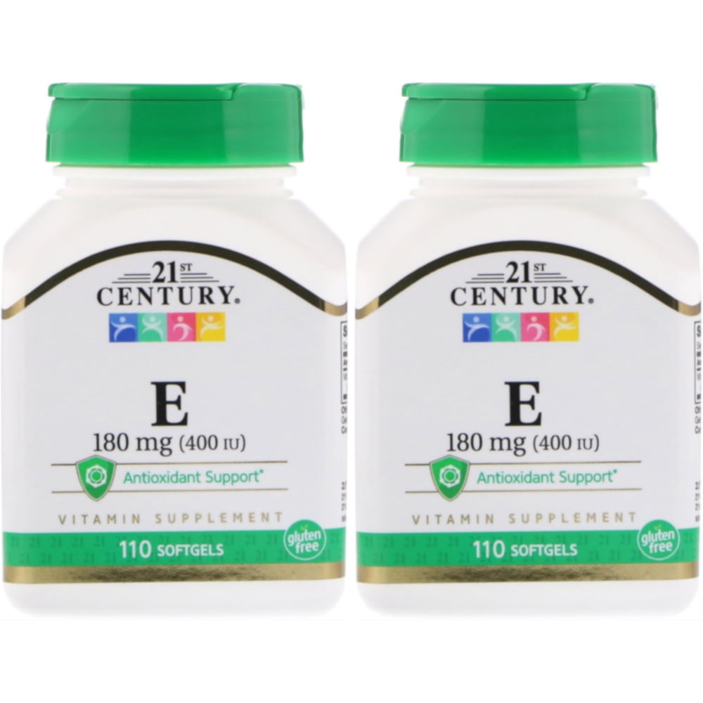 2 Pack 21st Century Vitamin E 400 Iu 180mg 110 Softgels Each Walmartcom