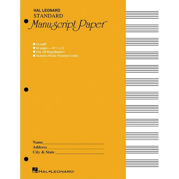 Standard Manuscript Paper ( Yellow Cover) (Paperback)