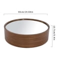 thumbnail image 5 of 19.68 Inch Round Bathroom Mirror Cabinet, Natural Wood Mirror Dressing Cabinet, Round Mirrors for Wall Decor, Walnut Color, 5 of 7