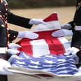 thumbnail image 4 of Bandera conmemorativa Anley, bandera estadounidense, 1,5 x 2,9 m, algodón veterano, 4 of 6