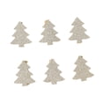 thumbnail image 3 of 6 piezas de árbol de Navidad de madera colgante colgante decoración navideña accesorios de manualidades DIY Arbol Plateado, 3 of 9
