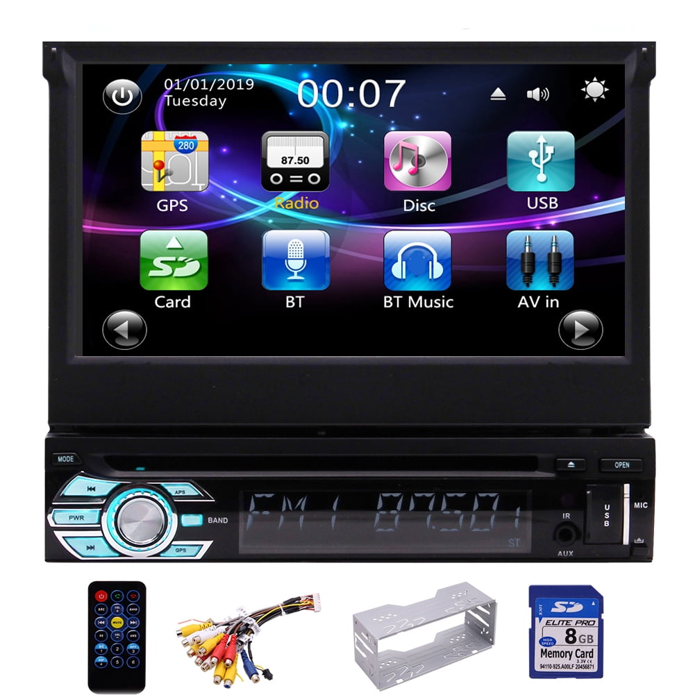Single 1DIN 7in HD Car Stereo Radio MP5 Player Touch Screen Bluetooth USB TF FM