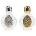 thumbnail image 1 of 2pcs Glass Holy Water Bottle Embossed Glass Holy Water Bottle Pocket Holy Water Bottles, 1 of 4