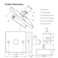 thumbnail image 3 of Dimmer Switch 12/24V PWM LED Dimmer Switch For RV Boat Truck Camper Van Trailer LED Interior Lights, 3 of 5