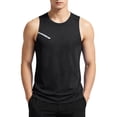 thumbnail image 4 of LODIENY Mens Workout Tank Tops Quick Dry Athletic Gym Muscle Fit Vest Breathable Mesh Sleeveless Crew Neck Running Training Shirts Black L, 4 of 6