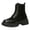Black, variant on Platform Combat Boots for Women Lace up Hiking Camping Shoes Side Zipper Ankle Booties for Fall Winter Size 6-9.5