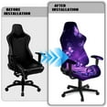 thumbnail image 5 of Xoenoiee Purple Galaxy Butterfly Print Gaming Chair Cover Set with Armrest Covers, Stretchable Universal Fit Slipcovers, Cat Scratch Proof & Water Resistant Office Computer Chair Protector, 5 of 7